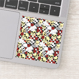 Funky Chef-Döskallar med Chef-hattar Klistermärken