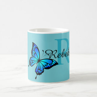 Funky Chic Butterfly Monogram Coffee Mugg