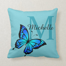 Funky Chic Butterfly Monogram Dekorativ kudde