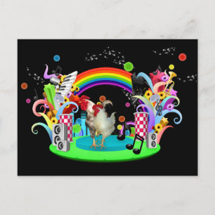 Funky Chicken Party Vykort