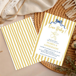 Funky Ciao Baby Handritad italiensk baby shower Inbjudningar