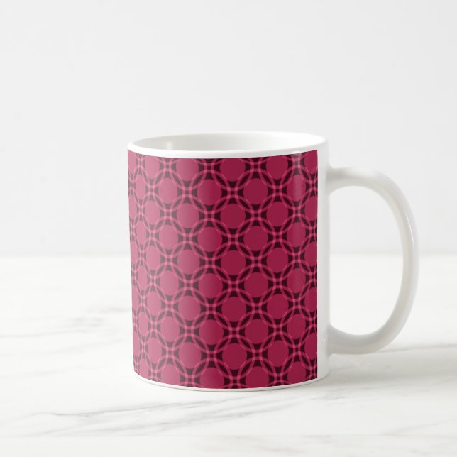 Funky Circles Mugg, Magenta Kaffemugg (Höger)
