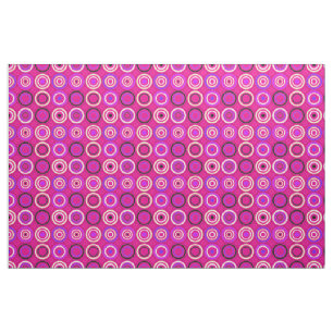 Funky Circles Rosa Tyg