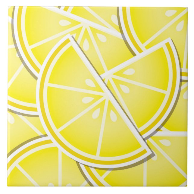 Funky citrongräs! kakelplatta (Framsidan)