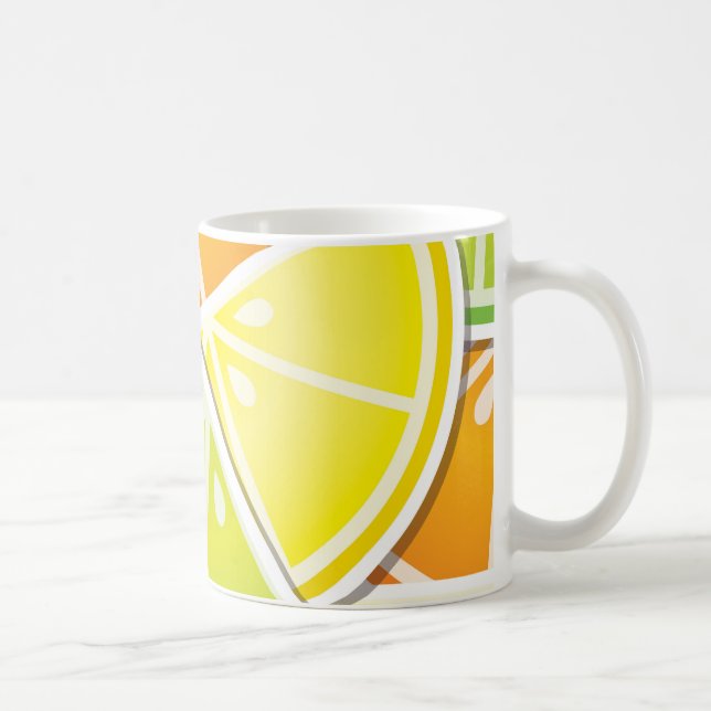 Funky citrusfrukter kaffemugg (Höger)
