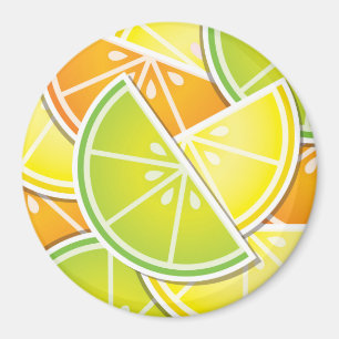 Funky citrusfrukter magnet