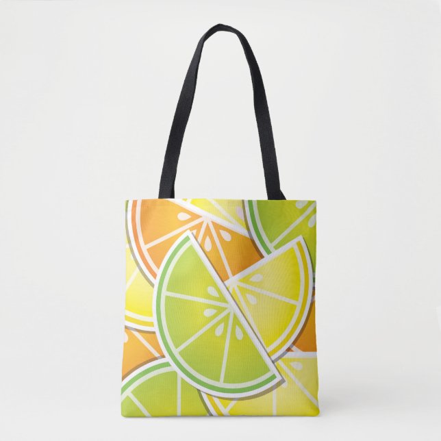 Funky citrusfrukter tygkasse (Framsida)