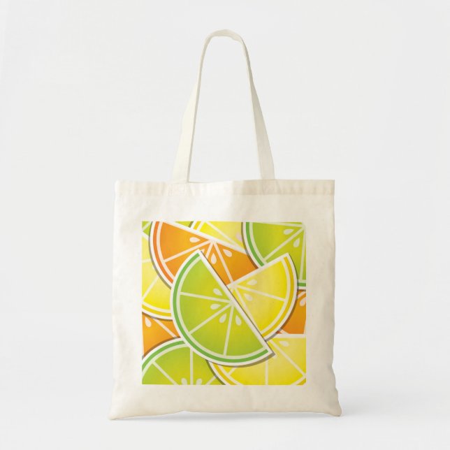 Funky citrusfrukter tygkasse (Framsidan)