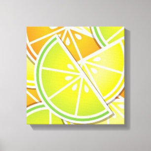 Funky citrusväxter canvastryck