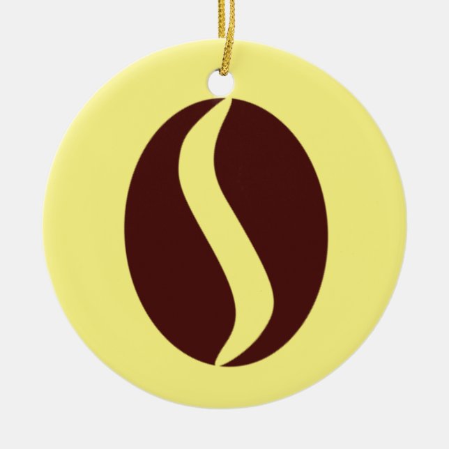 Funky Coffee Bean Julgransprydnad Keramik (Framsidan)