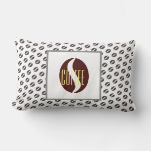 Funky Coffee Beans Mönster Cushion Dekorativ kudde