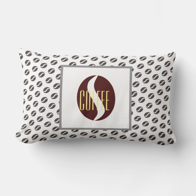 Funky Coffee Beans Mönster Cushion Dekorativ kudde (Framsida)