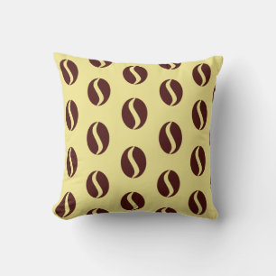 Funky Coffee Beans Mönster Cushion Dekorativ kudde
