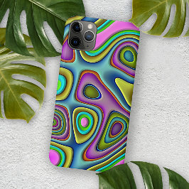 Funky Colorful Retro Chic 3D Liquid Art Mönster