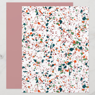 Funky Colorful Terrazzo Art Scrapbook Papper