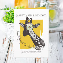 Funky Cool Giraff Inspirerande Födelsedag