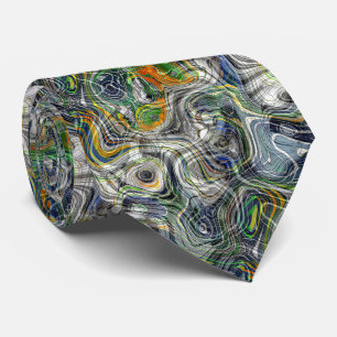 Funky Cool Retro Chic Fraktal Marmor Mönster Slips