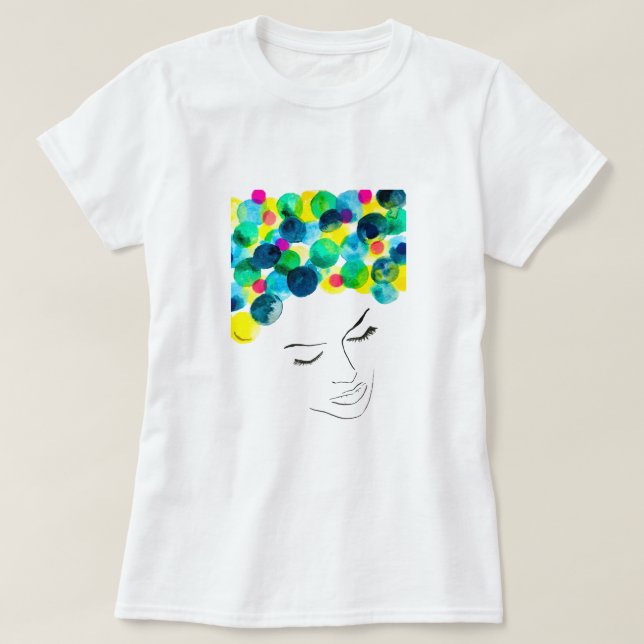 Funky coola hårfärg t shirt (Design framsida)