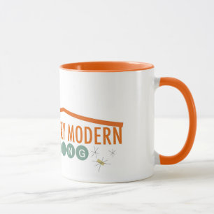 Funky Coola Orange Retro Modern Mugg