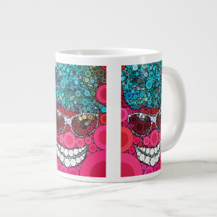 Funky Coola Sleende Ansikte solglasögon Hat Rosa B Jumbo Mugg