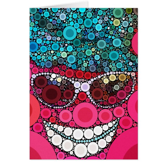 Funky Coola Smilda solglasögon från Ansikte Hat Ro OBS Kort (Framsidan)