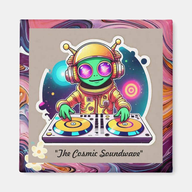 "Funky Cosmic Connection" Magnet (Framsidan)