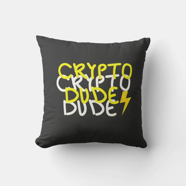 Funky Crypto Body Power Sign Kudde (Framsida)