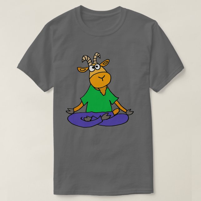 Funky Cute Goat Doing Yoga  T Shirt (Design framsida)
