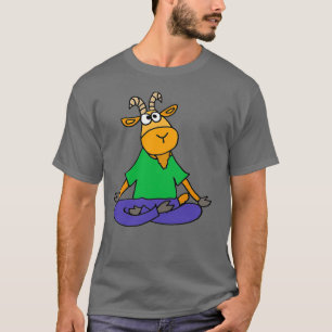 Funky Cute Goat Doing Yoga  T Shirt