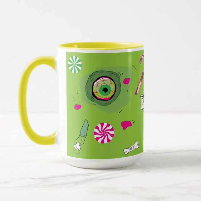 Funky Cute Mörk Sweet Död and Candy! Mugg (Vänster)