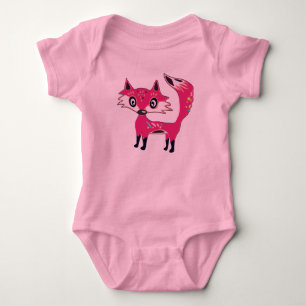 Funky Cute Rosa Fox T Shirt