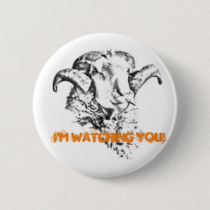 Funky Cute Sheep Ram Knapp