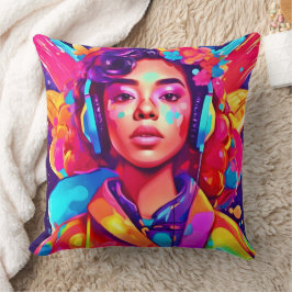 Funky Dam Digital Artwork Kudde