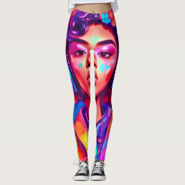 Funky Dam Digital Artwork Leggings