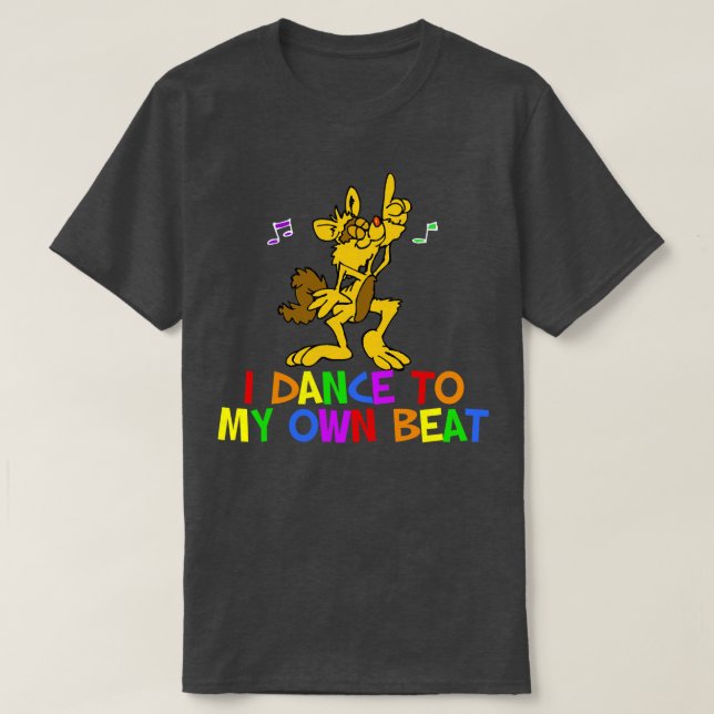 Funky Dancing Cat T Shirt (Design framsida)