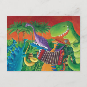 Funky Dinosaur Band Vykort