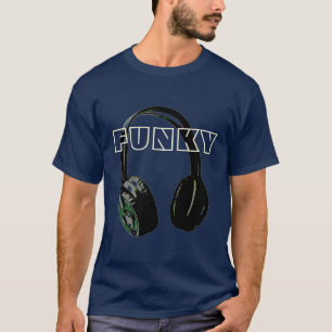 Funky Disco Headphone Music Entertainment Retro T Shirt