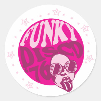Funky Disco Runt Klistermärke