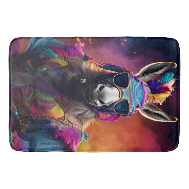 Funky Donkey Blue Glass Badrumsmatta (Framsidan)