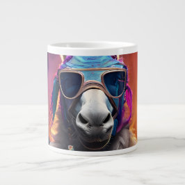 Funky Donkey Blue Glass Jumbo Mugg