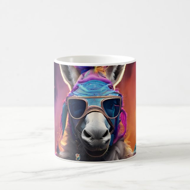 Funky Donkey Blue Glass Kaffemugg (Center)