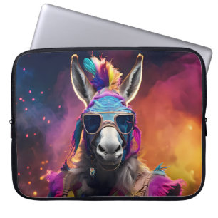 Funky Donkey Blue Glass Laptop Fodral