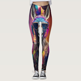Funky Donkey Blue Glass Leggings