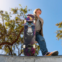 Funky Donkey Blue Glass Mini Skateboard Bräda 18,5 Cm