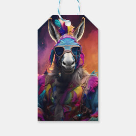 Funky Donkey Blue Glass Presentetikett