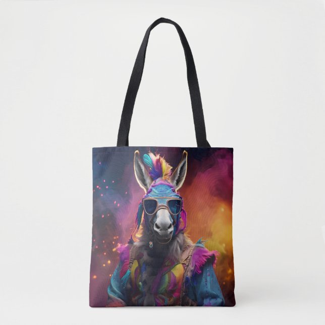 Funky Donkey Blue Glass Tygkasse (Framsida)