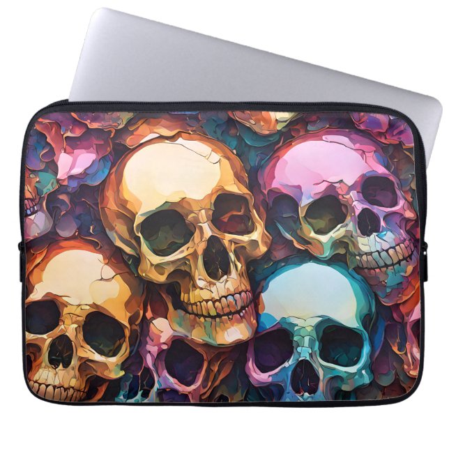 Funky Döskallar Laptop Fodral (Framsidan)