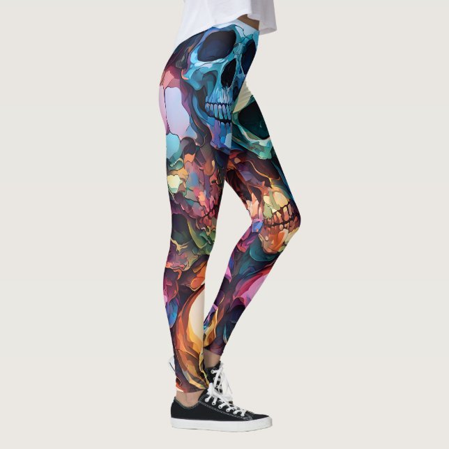 Funky Döskallar Leggings (Höger)