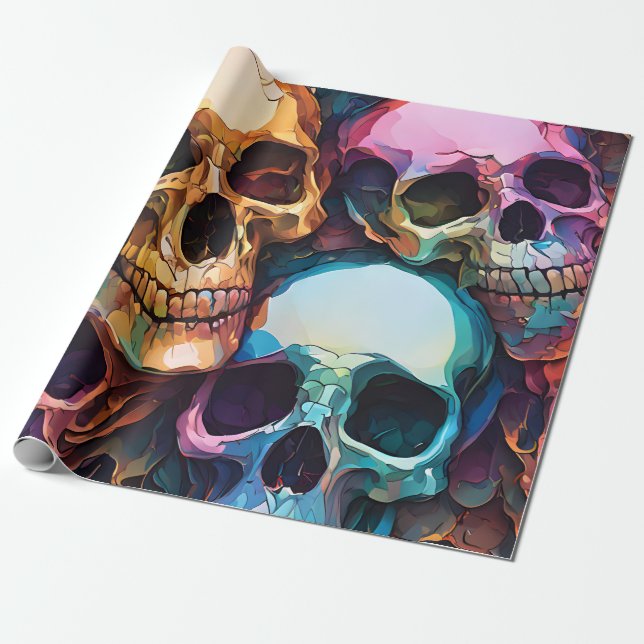 Funky Döskallar Presentpapper (Utrullad)