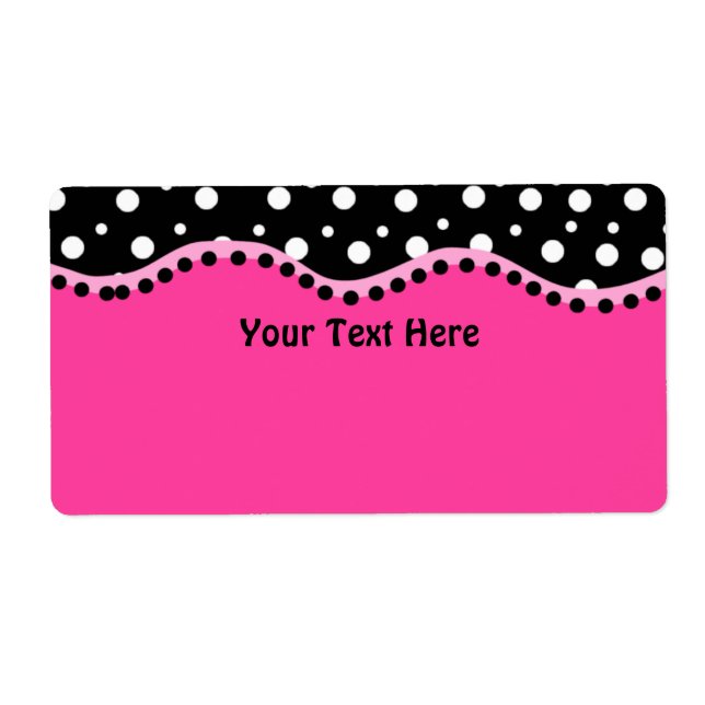 Funky Dots Avery-etikett Fraktsedel (Framsidan)